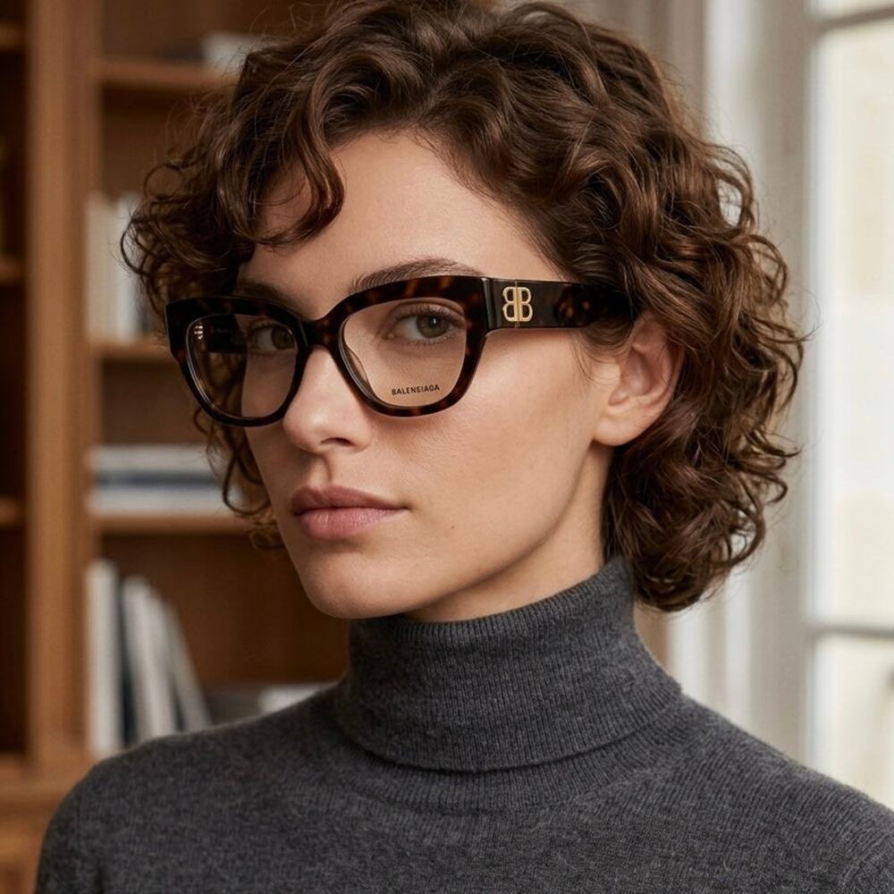 New, BALENCIAGA Eyeglasses BB0326O 002 Authentic